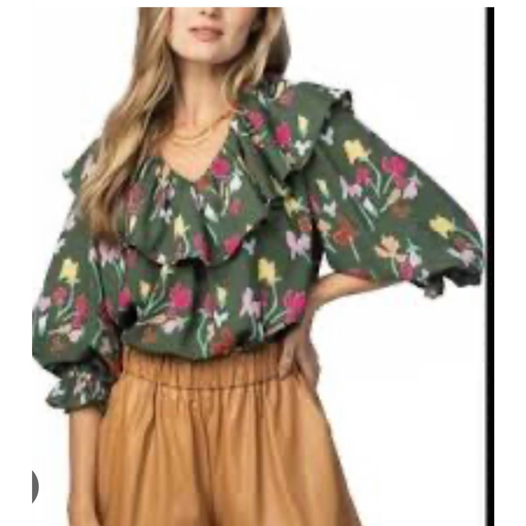 New Crosby By Mollie Burch Long Sleeve Top In Covent Green